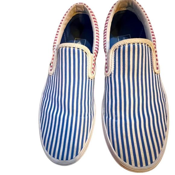 BARELY WORN EUC Vans Slip On Colorblock Stripe S : 8.5 (womens) - Picture 3 of 8